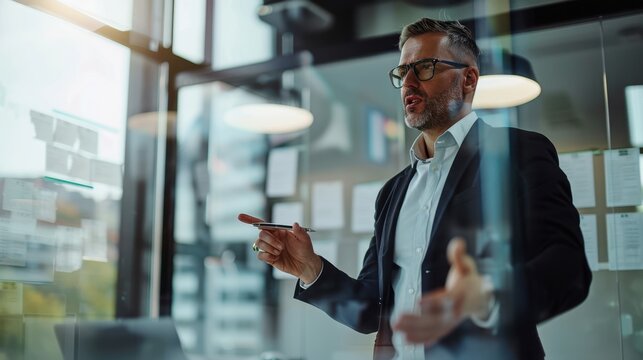 The business executive in Office