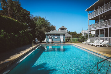 swimming pool in hotel resort
