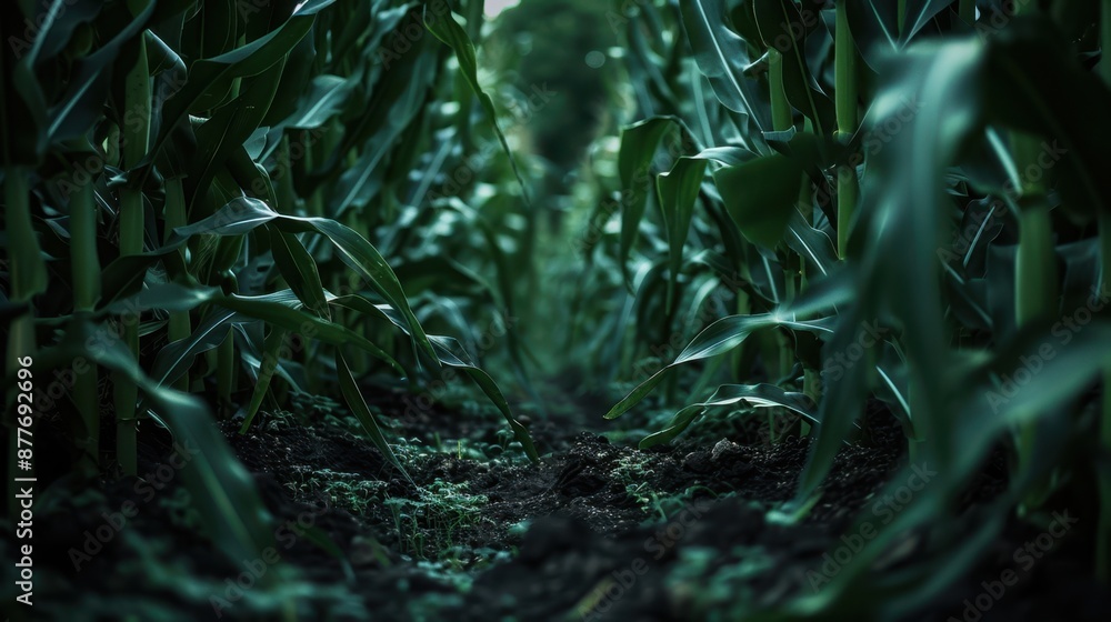 Poster The Cornfield Rows