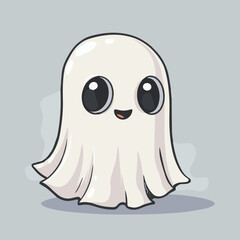 Obraz premium Cute Cartoon Halloween Ghost Character 