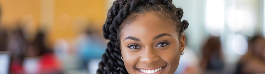 Fototapeta premium woman with a smile on her face