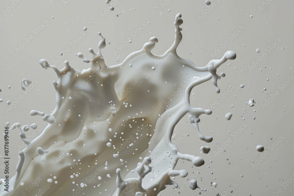 Aufkleber a simple splash of milk on a white background