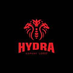Hydra emblem logo design inspiration, illustration for e-sport team