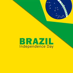 Independência do Brasil. Brazil Independence Day vector. Happy Independence Day with Brazil Flag vector.