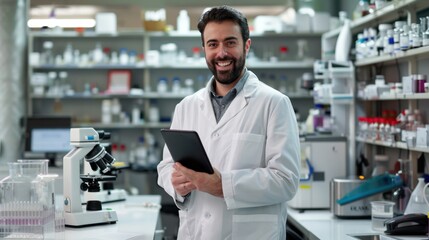 The scientist in the laboratory