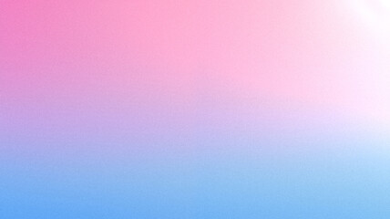 Ziarniste gradientowe tło w kolorach niebieski różowy, szum tekstura na tapecie. Szablon baneru lub plakatu w stylu graficznym retro. Światła ledowe holo bokeh na projekcie okładki © Grainy background