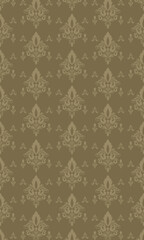 Luxury vintage floral abstract ornament pattern wallpaper