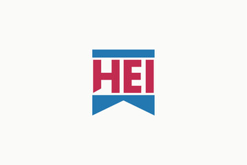 Letter HEI logo design vector reality free image editable template 