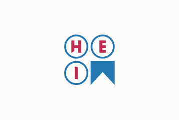 Letter HEI logo design vector reality free image editable template 