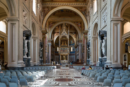 Lateran Basilica (Basilica di San Giovanni in Laterano) neoclassical and baroque church in Rome,  Italy