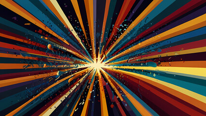 Fototapeta premium abstract explosion themed background with a focus on the interplay of light and shadow, featuring bold, contrasting colors and dramatic, fragmented patterns