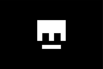 Geometric letters M U logo design vector reality free image editable template 