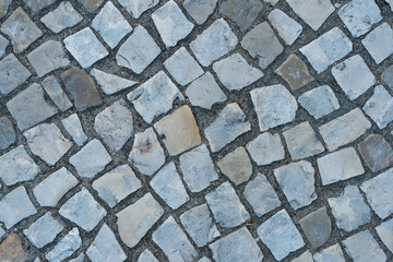Portuguese Pavement Stone Sidewalk Texture Background Pattern