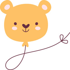 Cute Bear Face Balloon