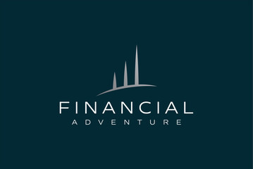 Financial advisor finance logo design vector reality free image editable template 