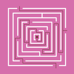 Square Maze Game Labyrinth Puzzle