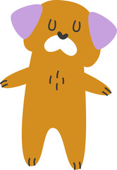 Sleeping Dog Hand Drawn