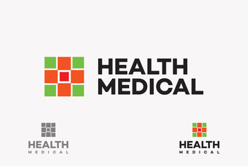 Health and medical plus hospital clinic logo design vector reality free image editable template 