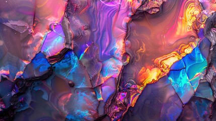 Iridescent Opal Stone Texture Background: A Colorful Display