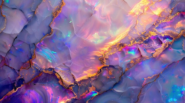 Iridescent Colorful Opal Background Texture