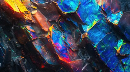 Colorful Opal Texture: Iridescent Stone Background
