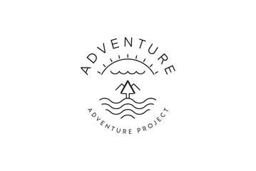 Adventure logo design vector image editable