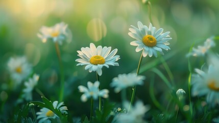 Fototapeta premium The white daisy flowers