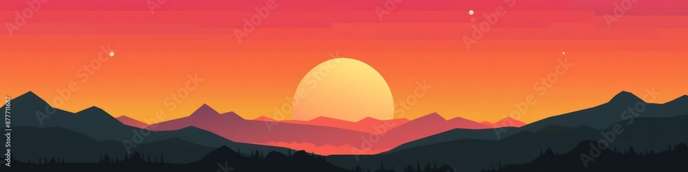 Wall mural minimal banner for website