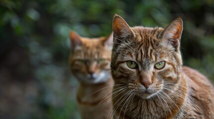 Obraz premium Outdoor felines in focus