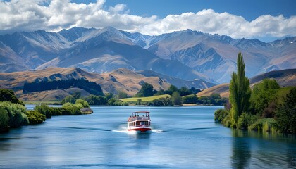 Scenic Lake Cruise with Mountain Views
