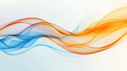 Fototapeta premium Orange and Blue Abstract Wave Background