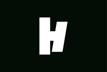 Letter h bold logo design vector image editable