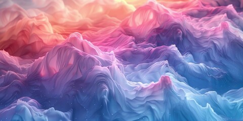 Fototapeta premium Abstract Mountain Landscape with Pastel Colors