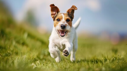 The Running Happy Dog