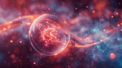 Obraz premium Entropic uncertainty in quantum mechanics highlights the trade-offs between measuring certain pairs of properties setting limits on the precision of simultaneous measurements Background Illustration,