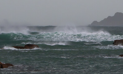 Paysage de mer sur la côte bretonne - France