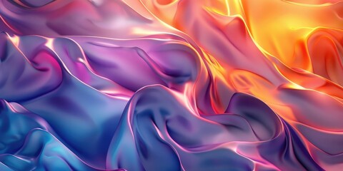 Obraz premium Abstract Silk Fabric with Vibrant Colors