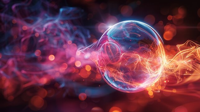 Quantum squeezing reduces uncertainty in one observable at the expense of increasing it in another enhancing precision in measurements beyond classical limits Background Illustration, Bright color