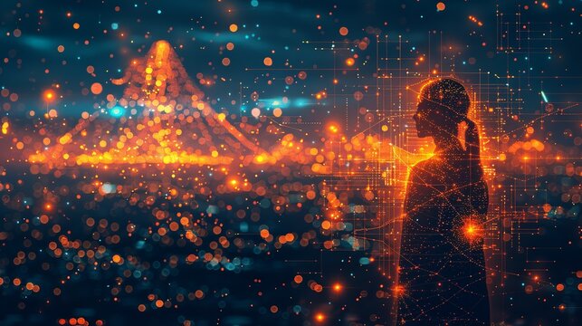 Quantum machine learning harnesses quantum algorithms to improve data analysis predictive modeling and optimization tasks in various scientific and industrial fields Background Illustration, Bright