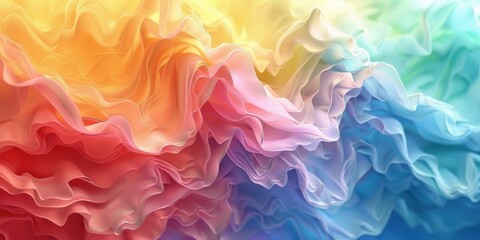 Obraz premium Abstract Colorful Fabric Waves