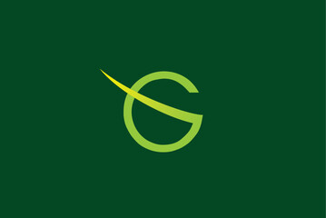 Letter G grass landscaping green nature  logo design business name ideas vector image editable 