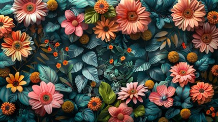 Bright garden images showcase the diversity and beauty of garden flora with colorful blooms and lush greenery ideal for lively and inviting backgrounds Background Illustration, Bright color tones, ,