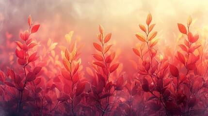 Colorful nature scenes bring vibrancy and life to digital artwork with a variety of hues capturing the beauty of natural environments for creative backgrounds and designs Background Illustration,