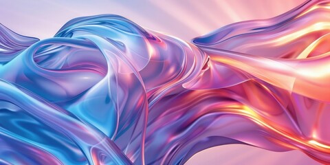 Fototapeta premium Abstract Digital Art of Swirling Colors