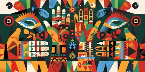 Obraz premium Unity in Diversity, Harmony of Cultures