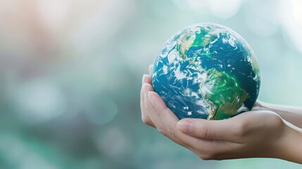 The hands holding Earth