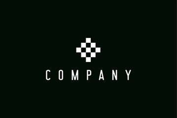Square  pixel  logo design business name ideas vector image editable 