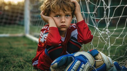 The sad soccer player