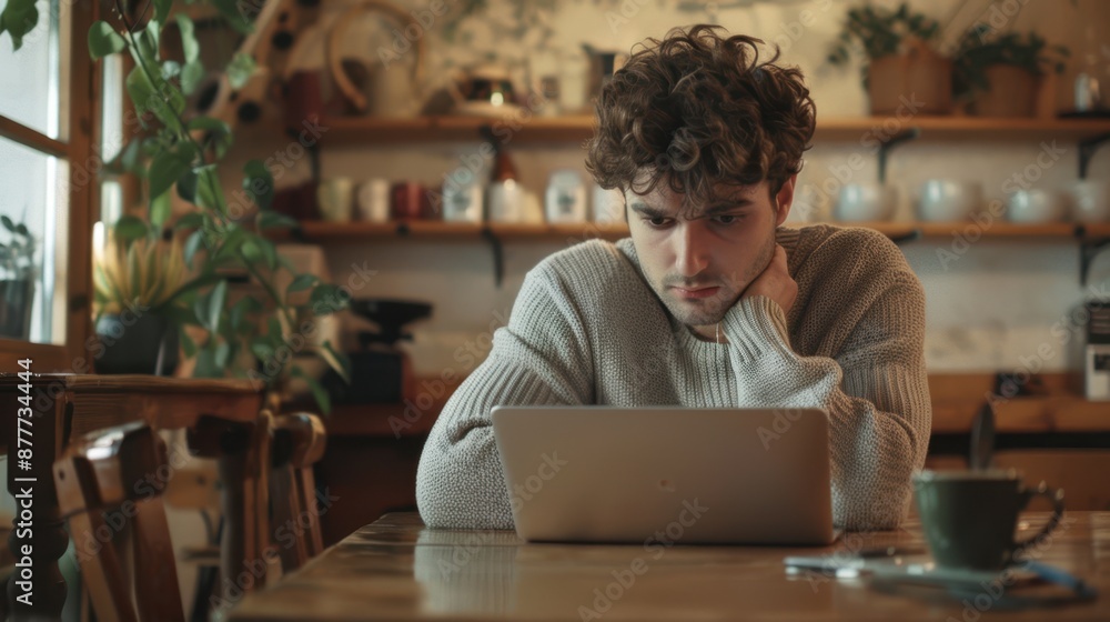 Canvas Prints the man with laptop