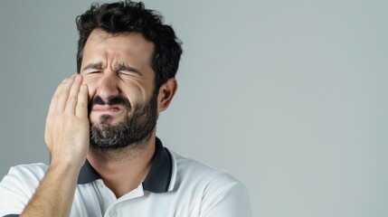 Obraz premium The man with tooth pain